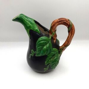 Vintage Fitz & Floyd Eggplant Pitcher 5.5"